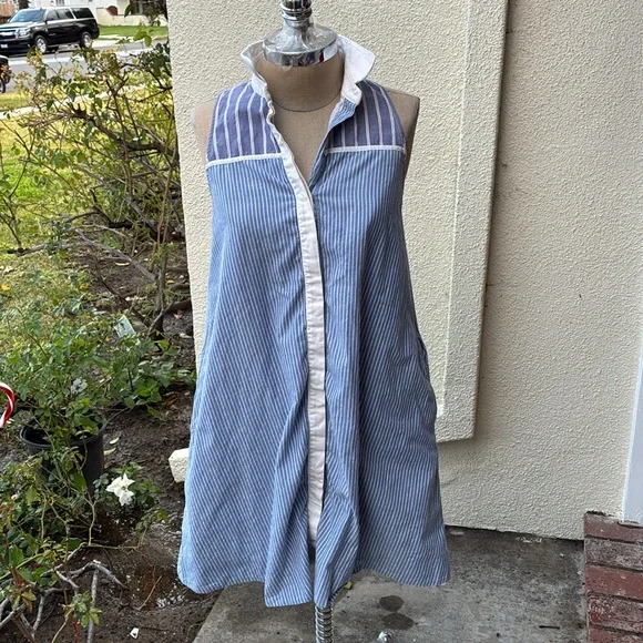 Vintage Rag & Bone linen blend shift dress w/ hidden buttons from Neiman’s . - Picture 3 of 13